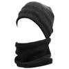 Mens Winter 3 Pieces Set Scarf Skull Beanie Hat Cap Touch Screen Gloves Mittens view 2