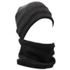 Mens Winter 3 Pieces Set Scarf Skull Beanie Hat Cap Touch Screen Gloves Mittens view 3