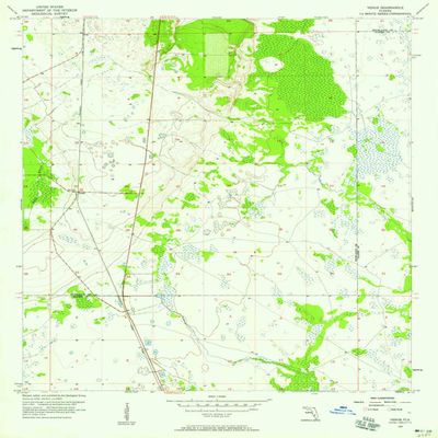 YellowMaps Venus FL topo map, 1:24000 Scale, 7.5 X 7.5 Minute, Historical, 1957, Updated 1958, 26.7 x 22.9 in - Polypropylene