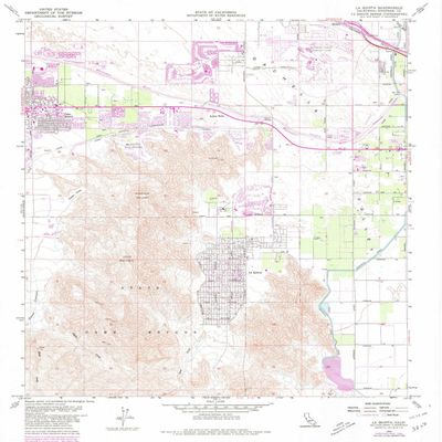 YellowMaps La Quinta CA topo map, 1:24000 Scale, 7.5 X 7.5 Minute, Historical, 1959, Updated 1980, 26.8 x 22 in - Polypropylene