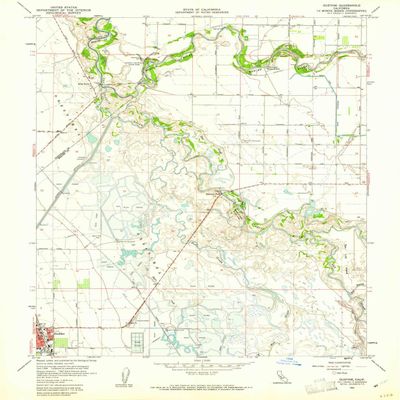 YellowMaps Gustine CA topo map, 1:24000 Scale, 7.5 X 7.5 Minute, Historical, 1960, Updated 1961, 26.9 x 22 in - Tyvek