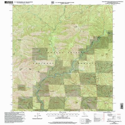 Yellowjacket Mountain CA topo map, 1:24000 Scale, 7.5 X 7.5 Minute, Historical, 1998, Updated 2003, 26.6 x 21.4 in - Polypropylene