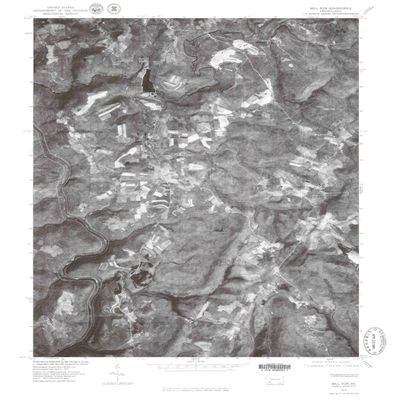 YellowMaps Mill Run PA topo map, 1:24000 Scale, 7.5 X 7.5 Minute, Historical, 1977, Updated 1979, 26.9 x 21.5 in - Polypropylene