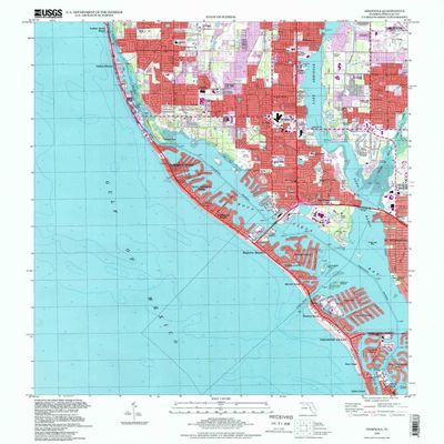 YellowMaps Seminole FL topo map, 1:24000 Scale, 7.5 X 7.5 Minute, Historical, 1995, Updated 1999, 27 x 24 in - Tyvek