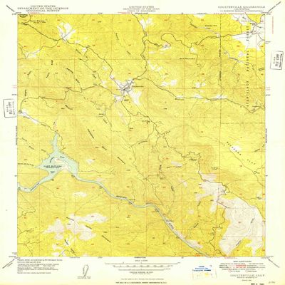 YellowMaps Coulterville CA topo map, 1:24000 Scale, 7.5 X 7.5 Minute, Historical, 1949, Updated 1949, 26.8 x 20.8 in - Polypropylene