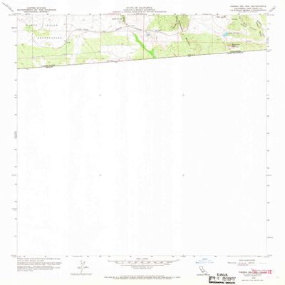 Tierra Del Sol CA topo map, 1:24000 Scale, 7.5 X 7.5 Minute, Historical, 1959, Updated 1967, 26.9 x 22 in - Polypropylene
