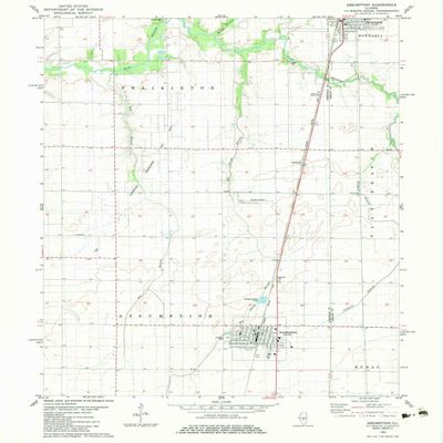 YellowMaps Assumption IL topo map, 1:24000 Scale, 7.5 X 7.5 Minute, Historical, 1982, Updated 1983, 26.7 x 22 in - Polypropylene