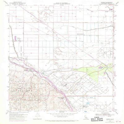 YellowMaps Tupman CA topo map, 1:24000 Scale, 7.5 X 7.5 Minute, Historical, 1954, Updated 1970, 26.8 x 22 in - Polypropylene