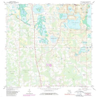 Lake Nellie FL topo map, 1:24000 Scale, 7.5 X 7.5 Minute, Historical, 1959, Updated 1981, 26.8 x 23 in - Tyvek