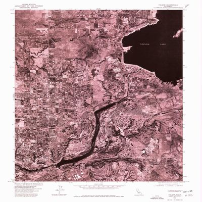 YellowMaps Folsom CA topo map, 1:24000 Scale, 7.5 X 7.5 Minute, Historical, 1975, Updated 1978, 26.7 x 21.4 in - Polypropylene