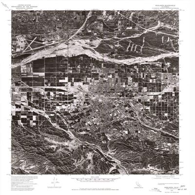 YellowMaps Redlands CA topo map, 1:24000 Scale, 7.5 X 7.5 Minute, Historical, 1975, Updated 1977, 27 x 22 in - Polypropylene