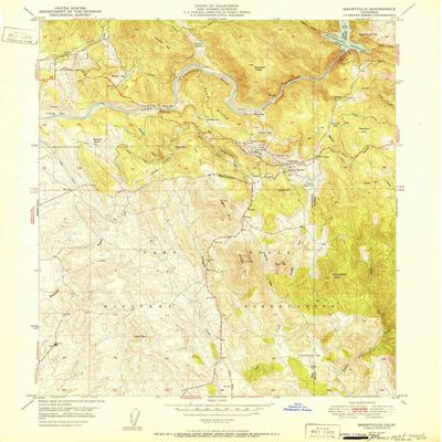 YellowMaps Smartville CA topo map, 1:24000 Scale, 7.5 X 7.5 Minute, Historical, 1951, 26.8 x 22 in - Tyvek