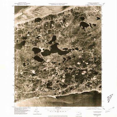 YellowMaps Harwich MA topo map, 1:25000 Scale, 7.5 X 7.5 Minute, Historical, 1977, Updated 1981, 27.1 x 22 in - Polypropylene