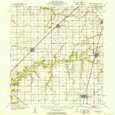 YellowMaps Assumption IL topo map, 1:62500 Scale, 15 X 15 Minute, Historical, 1952, Updated 1953, 20.7 x 16.9 in - Polypropylene