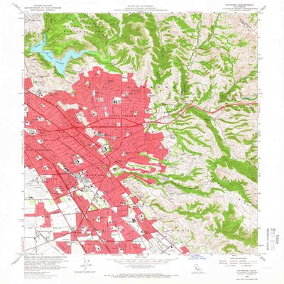 YellowMaps Hayward CA topo map, 1:24000 Scale, 7.5 X 7.5 Minute, Historical, 1959, Updated 1966, 26.9 x 22 in - Tyvek