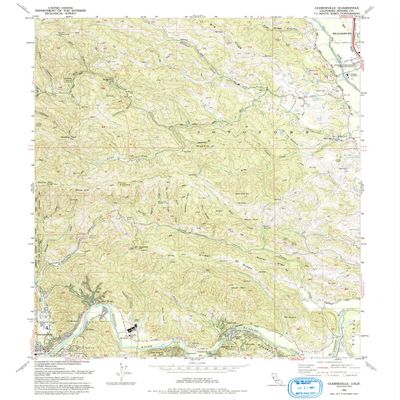 YellowMaps Guerneville CA topo map, 1:24000 Scale, 7.5 X 7.5 Minute, Historical, 1993, Updated 1993, 26.7 x 21.9 in - Polypropylene