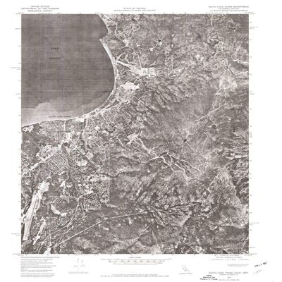 YellowMaps South Lake Tahoe CA topo map, 1:24000 Scale, 7.5 X 7.5 Minute, Historical, 1974, Updated 1977, 26.6 x 21.9 in - Polypropylene
