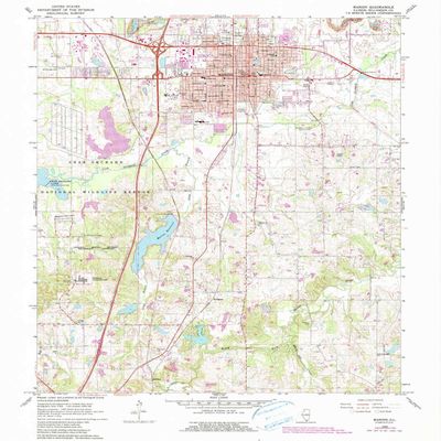 YellowMaps Marion IL topo map, 1:24000 Scale, 7.5 X 7.5 Minute, Historical, 1966, Updated 1990, 26.8 x 22 in - Tyvek