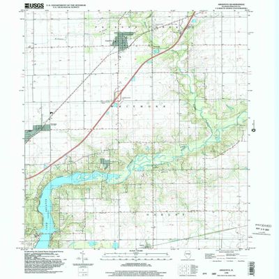 YellowMaps Argenta IL topo map, 1:24000 Scale, 7.5 X 7.5 Minute, Historical, 1998, Updated 2003, 26.8 x 21.9 in - Polypropylene