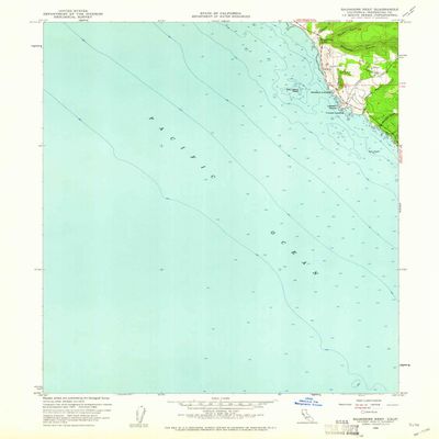 YellowMaps Saunders Reef CA topo map, 1:24000 Scale, 7.5 X 7.5 Minute, Historical, 1960, Updated 1961, 26.9 x 22 in - Tyvek