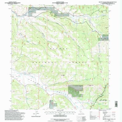 YellowMaps Squaw Valley Peak CA topo map, 1:24000 Scale, 7.5 X 7.5 Minute, Historical, 1994, Updated 1998, 26.6 x 21.9 in - Polypropylene