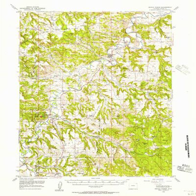 YellowMaps Devils Tower WY topo map, 1:62500 Scale, 15 X 15 Minute, Historical, 1955, Updated 1957, 20.9 x 16.1 in - Tyvek
