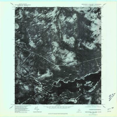 YellowMaps Seboomook Lake West ME topo map, 1:24000 Scale, 7.5 X 7.5 Minute, Historical, 1977, Updated 1981, 27.4 x 21.6 in - Polypropylene
