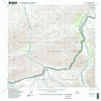 YellowMaps Healy C 6 AK topo map, 1:63360 Scale, 15 X 15 Minute, Historical, 1954, Updated 1996, 21.4 x 18 in - Polypropylene