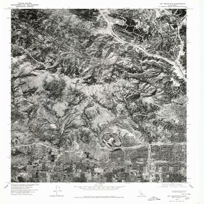YellowMaps Oat Mountain CA topo map, 1:24000 Scale, 7.5 X 7.5 Minute, Historical, 1976, Updated 1980, 26.7 x 21.9 in - Polypropylene