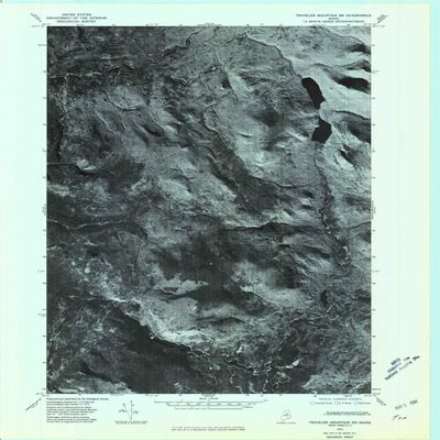 YellowMaps Traveler Mountain SW ME topo map, 1:24000 Scale, 7.5 X 7.5 Minute, Historical, 1975, Updated 1981, 27.3 x 21.6 in - Polypropylene