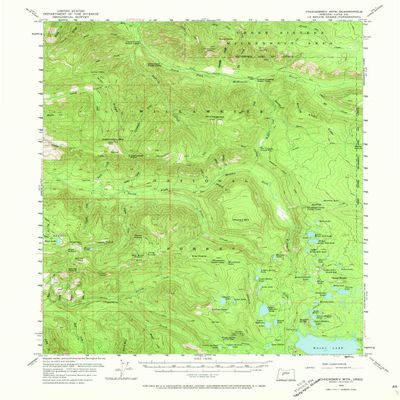 YellowMaps Chucksney MTN OR topo map, 1:62500 Scale, 15 X 15 Minute, Historical, 1955, Updated 1973, 21 x 15.8 in - Polypropylene
