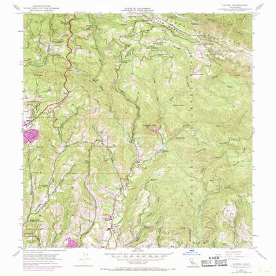 YellowMaps Laurel CA topo map, 1:24000 Scale, 7.5 X 7.5 Minute, Historical, 1955, Updated 1969, 26.9 x 22 in - Tyvek