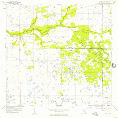 YellowMaps Bermont FL topo map, 1:24000 Scale, 7.5 X 7.5 Minute, Historical, 1956, Updated 1957, 26.8 x 22.9 in - Polypropylene