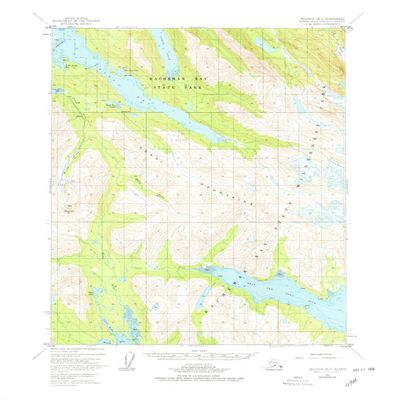 Seldovia B 4 AK topo map, 1:63360 Scale, 15 X 15 Minute, Historical, 1951, Updated 1978, 21.9 x 18 in - Polypropylene