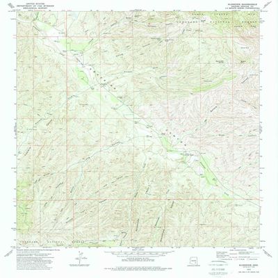 YellowMaps Klondyke AZ topo map, 1:24000 Scale, 7.5 X 7.5 Minute, Historical, 1972, Updated 1979, 26.9 x 22 in - Polypropylene