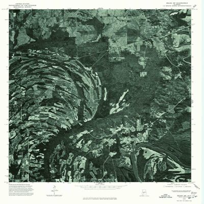 YellowMaps Selma SW AL topo map, 1:24000 Scale, 7.5 X 7.5 Minute, Historical, 1975, Updated 1977, 26.8 x 21.6 in - Polypropylene