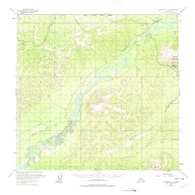 YellowMaps Iditarod D 1 AK topo map, 1:63360 Scale, 15 X 15 Minute, Historical, 1954, Updated 1975, 21.7 x 19.1 in - Tyvek