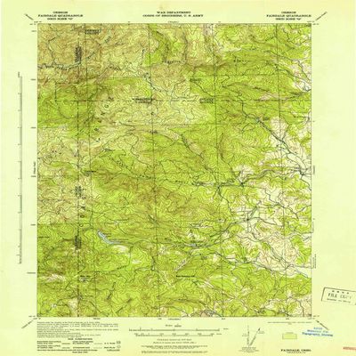 YellowMaps Fairdale OR topo map, 1:62500 Scale, 15 X 15 Minute, Historical, 1942, 21.3 x 16.1 in - Tyvek