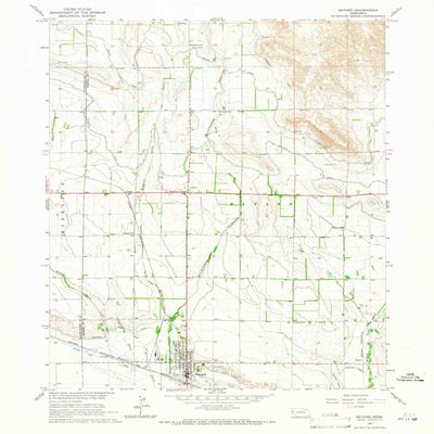 YellowMaps Bayard NE topo map, 1:24000 Scale, 7.5 X 7.5 Minute, Historical, 1965, Updated 1967, 26.9 x 22 in - Tyvek