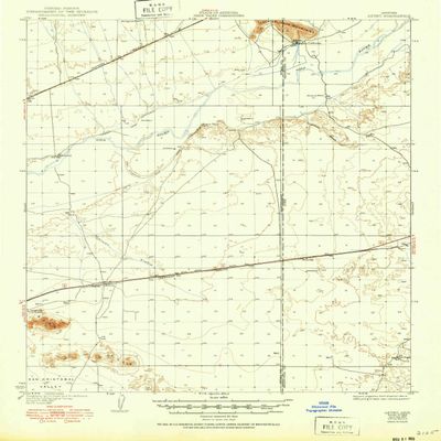 YellowMaps Aztec AZ topo map, 1:62500 Scale, 15 X 15 Minute, Historical, 1929, Updated 1950, 20.7 x 16.9 in - Tyvek