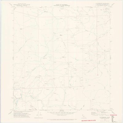 YellowMaps Ettersburg CA topo map, 1:24000 Scale, 7.5 X 7.5 Minute, Historical, 1969, Updated 1974, 27.1 x 22.2 in - Tyvek