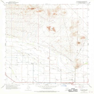 YellowMaps Blackwater AZ topo map, 1:24000 Scale, 7.5 X 7.5 Minute, Historical, 1966, Updated 1970, 26.9 x 22 in - Tyvek