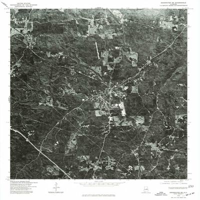 YellowMaps Goodwater SW AL topo map, 1:24000 Scale, 7.5 X 7.5 Minute, Historical, 1975, Updated 1977, 26.7 x 21.6 in - Polypropylene