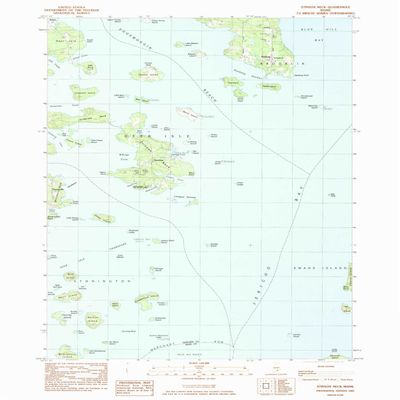 YellowMaps Stinson Neck ME topo map, 1:24000 Scale, 7.5 X 7.5 Minute, Historical, 1983, Updated 1983, 26.7 x 21.5 in - Polypropylene