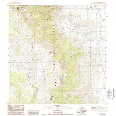 YellowMaps Haiwee Pass CA topo map, 1:24000 Scale, 7.5 X 7.5 Minute, Historical, 1987, Updated 1987, 26.7 x 22 in - Polypropylene