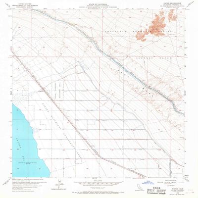 YellowMaps Wister CA topo map, 1:24000 Scale, 7.5 X 7.5 Minute, Historical, 1956, Updated 1968, 26.8 x 22 in - Polypropylene
