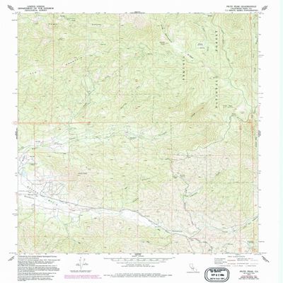 YellowMaps Piute Peak CA topo map, 1:24000 Scale, 7.5 X 7.5 Minute, Historical, 1972, Updated 1994, 26.8 x 21.9 in - Polypropylene