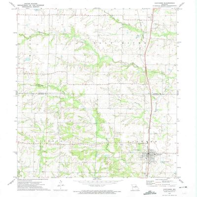 YellowMaps Auxvasse MO topo map, 1:24000 Scale, 7.5 X 7.5 Minute, Historical, 1972, Updated 1974, 26.7 x 22 in - Tyvek