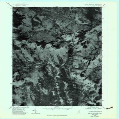 YellowMaps Witham Mountain ME topo map, 1:24000 Scale, 7.5 X 7.5 Minute, Historical, 1979, Updated 1983, 27.4 x 21.5 in - Polypropylene