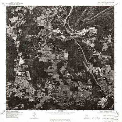 YellowMaps Montevallo NE AL topo map, 1:24000 Scale, 7.5 X 7.5 Minute, Historical, 1975, Updated 1977, 26.7 x 21.6 in - Polypropylene